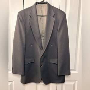 Circle S Western Blazer Men 40R Gray Cowboy Rodeo Jacket Office Rockabilly USA